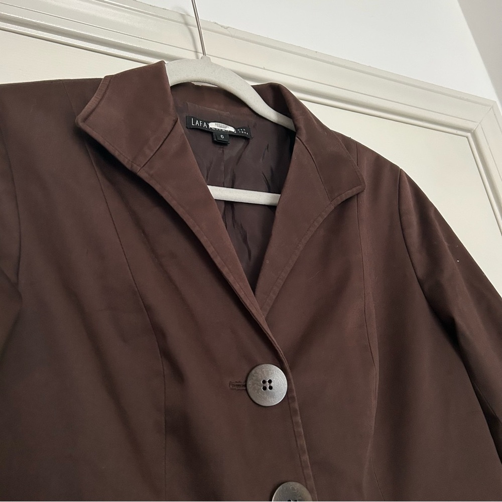 Lafayette 148 Brown Blazer size 6 - Picture 8 of 9